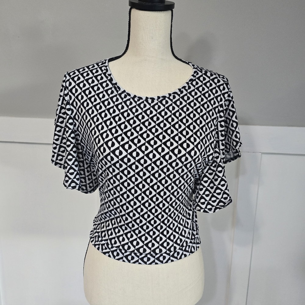 Park Avenue Monochrome Patterned Blouse